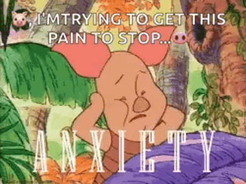 Anxiety Piglet Animatie Gif