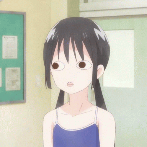Asobi Asobase Ongemakkelijk Look Animatie Gif