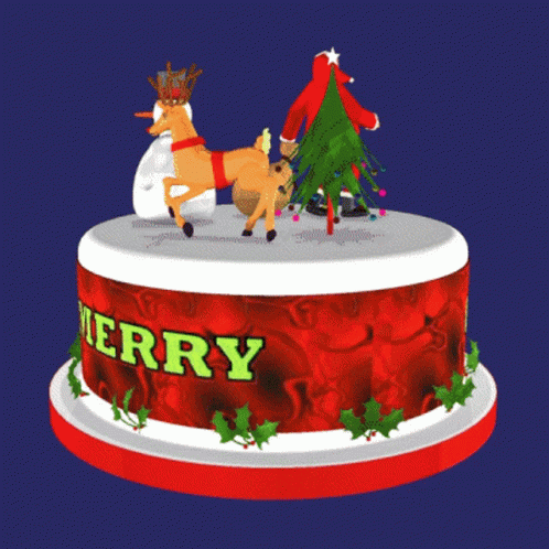 Christmas Cake Xmas Cake Animatie Gif