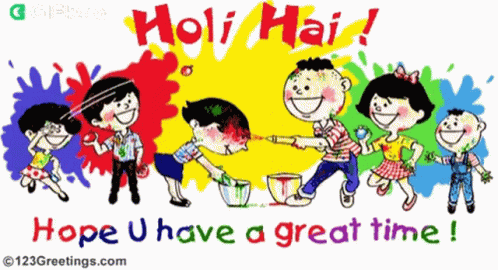 Holi Hai Gifkaro Animatie Gif