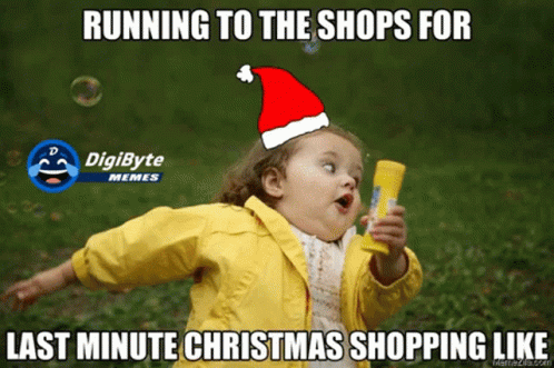 Last Minute Christmas Shopping Digibyte Animatie Gif