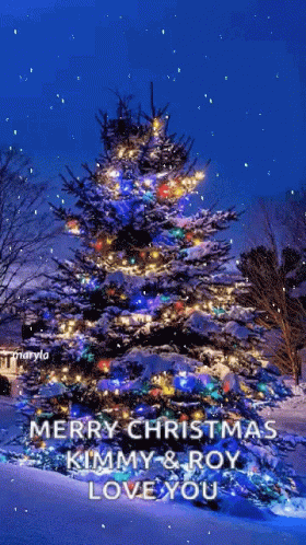 Snow Christmas Tree Animatie Gif