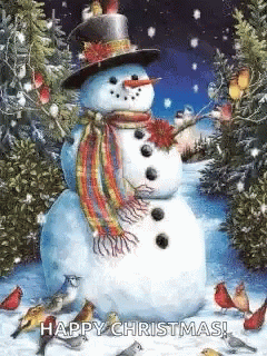 Snowman Holidays Animatie Gif
