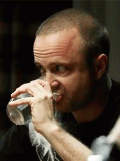 Uncomfortable Drinking Animatie Gif
