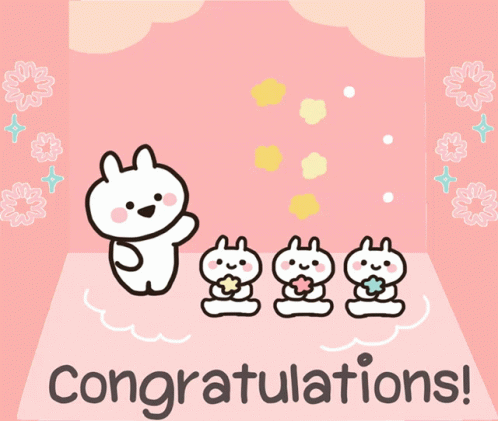 やったねお祝い Animatie Gif