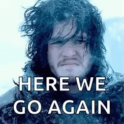 Here We Go Again Jon Snow Animatie Gif