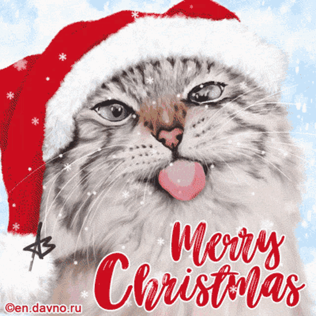 Christmas Kitty Animatie Gif