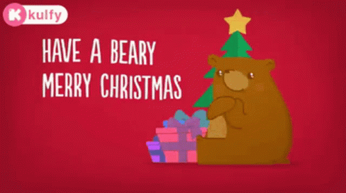 Beary Fijne Kerstdagen Gif Christmas Animatie Gif