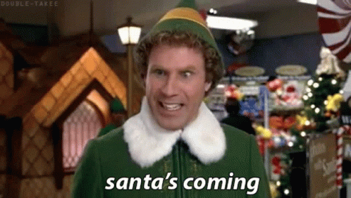 Elf Kerstman Is Coming Animatie Gif