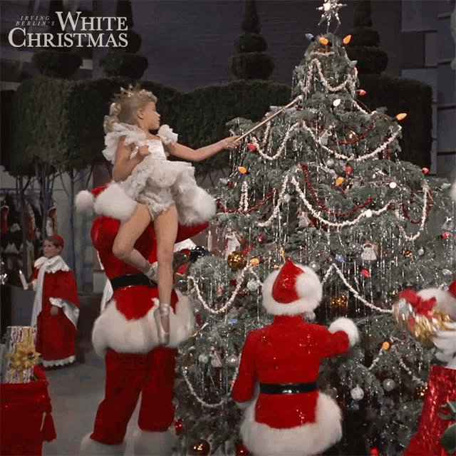 Light The Tree White Christmas Animatie Gif