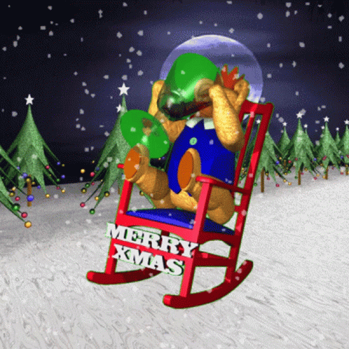 Christmas Rocking Chair Fijne Kerstdagen Gif Animatie Gif